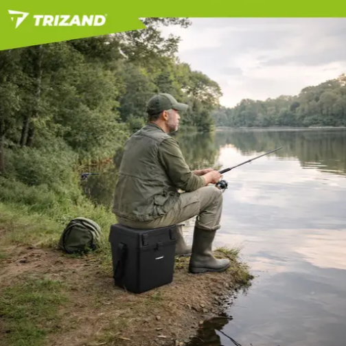 Рибальський ящик Trizand Рибальський ящик сидіння органайзер рибальський для снастей із ременем - зображення 5