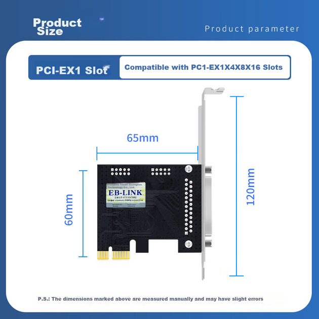 Плата расширения EB-LINK PCI-E на параллельный порт LPT DB25 для принтера - изображение 7