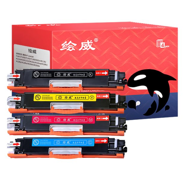 Совместимый с Huiwei тонер-картридж HP CP1025 для принтеров M176n M177fw M175nw LBP7010C LBP7018 CE310A CF350A HP126A (4 цвета). - Фото 1 Совместимый с Huiwei тонер-картридж HP CP1025 для принтеров M176n M177fw M175nw LBP7010C LBP7018 CE310A CF350A HP126A (4 цвета). - изображение 1