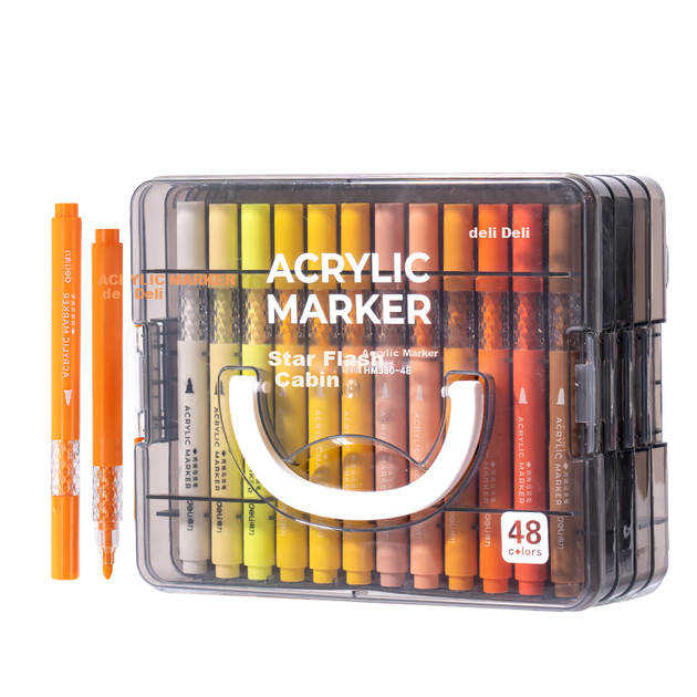 Маркеры Deli HM374 акриловые круглые, 48 цветов - изображение 11