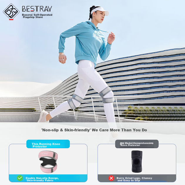 Наколенник Bestray Patellar Strap, профессионального класса, для мужчин и женщин, спортивная поддержка колена, наколенник для бадминтона, бега, льда, бандаж для защиты суставов. - изображение 9