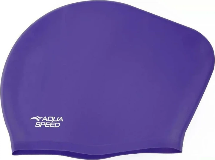 Шапка для плавания AQUA SPEED силиконовая One Size фиолетовая для длинных волос - Фото 1 Шапка для плавания AQUA SPEED силиконовая One Size фиолетовая для длинных волос - изображение 1