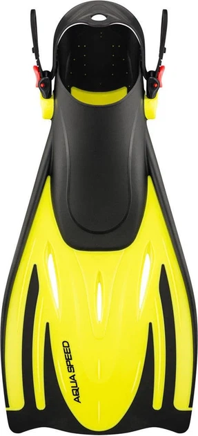 Ласти Aqua Speed WOMBAT 529-18-2 середньої жорсткості пластикові чорні, жовті дитячі - Фото 2 Ласти Aqua Speed WOMBAT 529-18-2 середньої жорсткості пластикові чорні, жовті дитячі - зображення 2