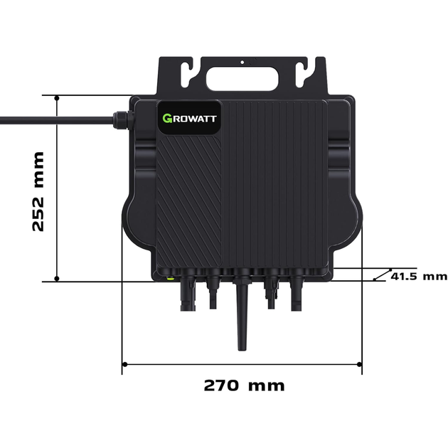 Микроинвертор для солнечных панелей Growatt NEO 800M-X (LoRa) 800 Вт 2 MPPT LoRa IP67 Black - изображение 5