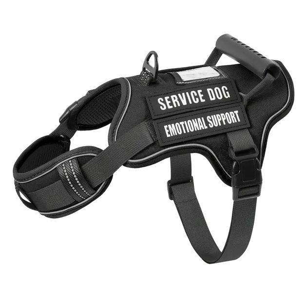 Шлейка для собак HIPHOPET, тактичний жилет із ручкою чорний, L (279L-BLACK) - Фото 1 Шлейка для собак HIPHOPET, тактичний жилет із ручкою чорний, L (279L-BLACK) - зображення 1