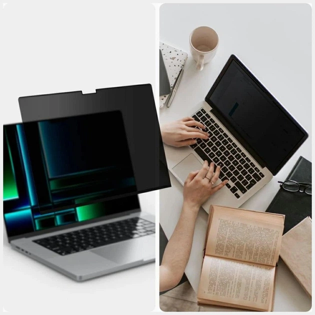 Конфіденційна плівка Spigen Safe View для Apple Macbook Pro 14" M1 2021/M2 2023/M3 2023/M4 2024/M5 2025/M5 2026 (AFL06158) - зображення 3