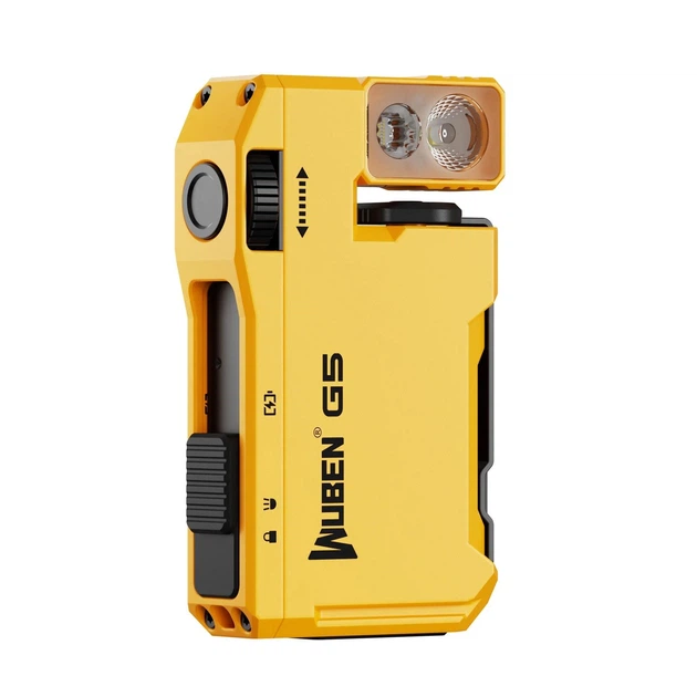 Универсальный карманный EDC фонарь Wuben G5 RGB Yellow (400Лм, 82м, 450мАч) - Фото 2 Универсальный карманный EDC фонарь Wuben G5 RGB Yellow (400Лм, 82м, 450мАч) - изображение 2