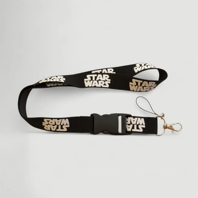 Ремінець на шию Star Wars / Зоряні Війни з карабіном та фастексом для ключів, бейджа, телефону 52х2.5 см - Фото 2 Ремінець на шию Star Wars / Зоряні Війни з карабіном та фастексом для ключів, бейджа, телефону 52х2.5 см - зображення 2