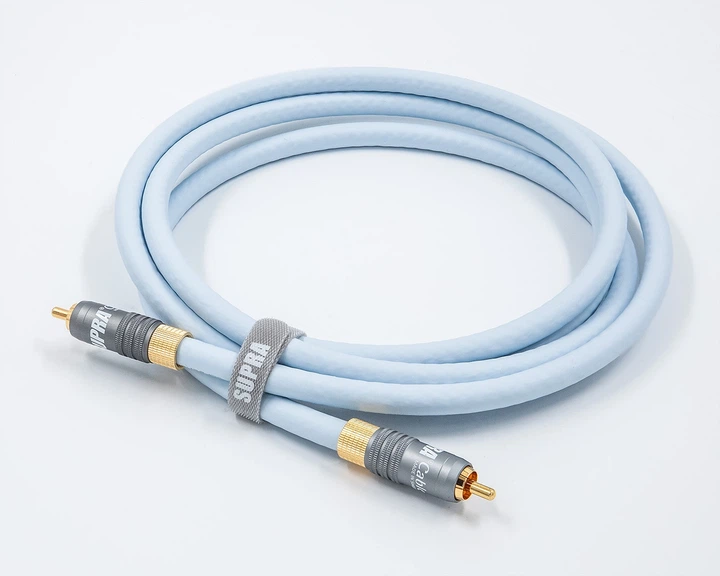 Цифровий коаксіальний кабель Supra Trico 1RCA-1RCA Digital 2 м Ice Blue - изображение 2