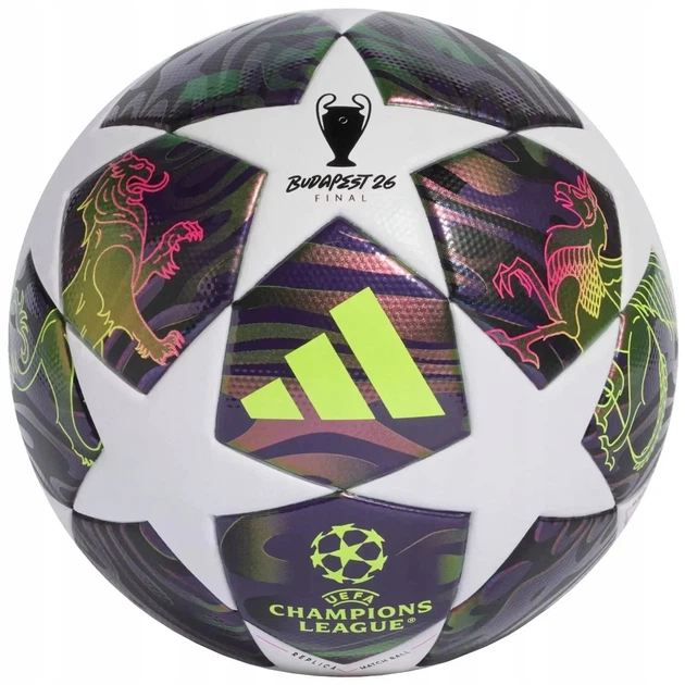 Футбольний м'яч Adidas UCL League 2026 Budapest JX, розмір 4, різнокольоровий - Фото 1 Футбольний м'яч Adidas UCL League 2026 Budapest JX, розмір 4, різнокольоровий - изображение 1