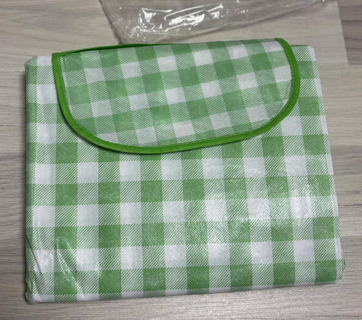 Коврик для пикника водонепроницаемый складной Picnic 200x200 Клетка Зеленый (2955) - изображение 3