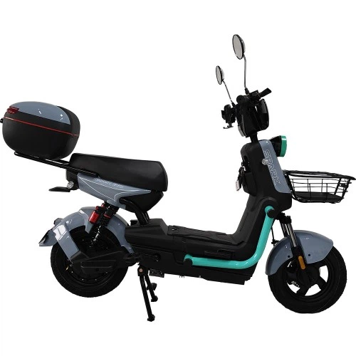 Велосипед с электромотором SPARK BOOST EVO 14" 72V/1200W/20Ah серый с бирюзовым - изображение 3