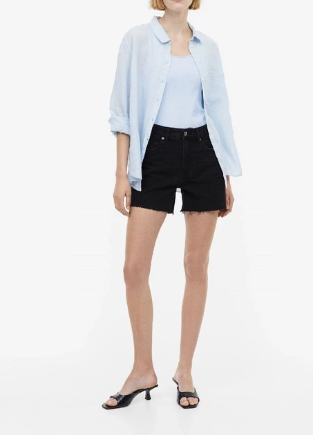 Шорти H&M 11441 Чорний 34 (1184) - Фото 1 Шорти H&M 11441 Чорний 34 (1184) - изображение 1