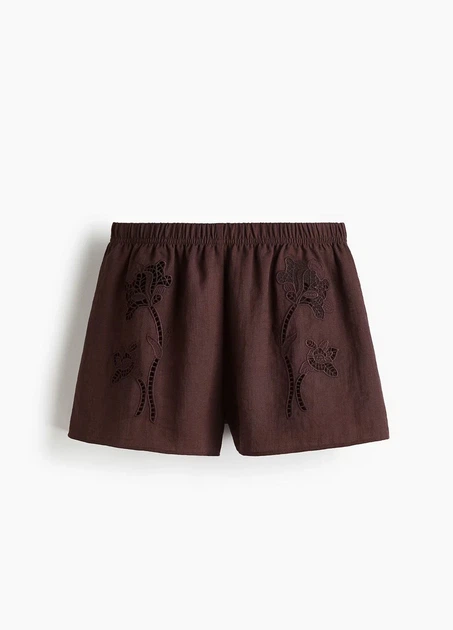 Шорти H&M 11710 Темний коричневий XS (1453) - Фото 3 Шорти H&M 11710 Темний коричневий XS (1453) - зображення 3