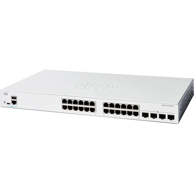 Комутатор Cisco Catalyst 1200 24xGE, 4x10G SFP+ (C1200-24T-4X) - Фото 2 Комутатор Cisco Catalyst 1200 24xGE, 4x10G SFP+ (C1200-24T-4X) - зображення 2