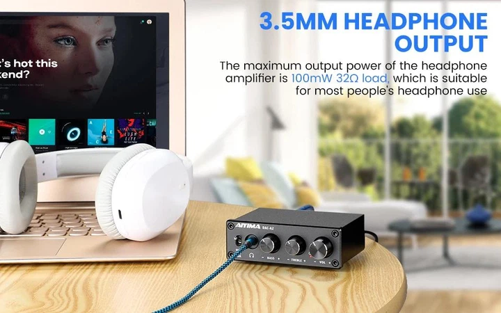 Підсилювач звуку AIYIMA DAC-A2 ЦАП Black - зображення 5