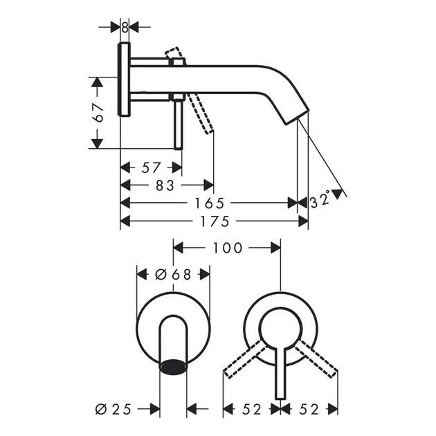 HANSGROHE Tecturis S Смеситель для раковины, белый матовый (73350700) - Фото 3 HANSGROHE Tecturis S Смеситель для раковины, белый матовый (73350700) - изображение 3