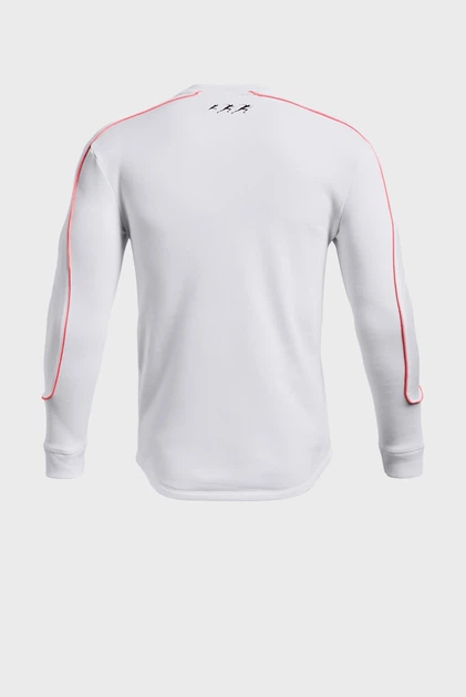 Чоловічий білий лонгслів Under Armour RUN ANYWHERE LS v2 1374423-100 однотонний бавовняний спортивний Розмір L - изображение 2