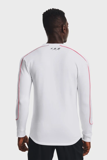 Чоловічий білий лонгслів Under Armour RUN ANYWHERE LS v2 1374423-100 однотонний бавовняний спортивний Розмір L - изображение 5