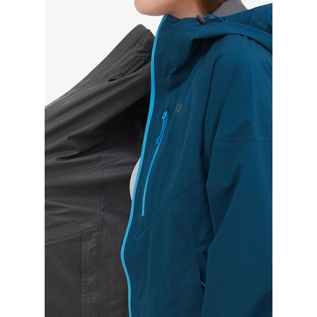 Водовідштовхуюча куртка Outdoor Research Gore-tex Aspire трекінгова мембранна вітрозахисна в гори зеленого кольору Розмір S - зображення 5