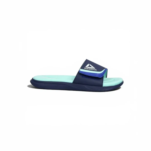 Жіночі шльопанці Reebok Delta Flow Slide літні резинові тапки сині з зеленим на пляж повсякденні Розмір 38 - Фото 2 Жіночі шльопанці Reebok Delta Flow Slide літні резинові тапки сині з зеленим на пляж повсякденні Розмір 38 - изображение 2