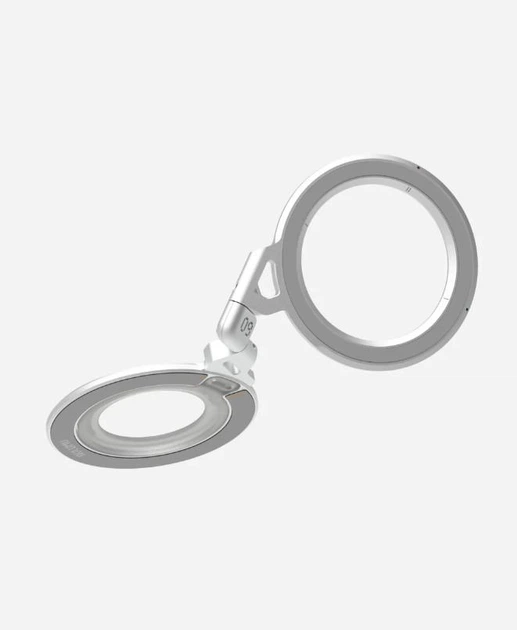 Подставка магнитная для смартфона универсальная Aulumu G09 Infinite 360° Magnetic Stand Вращение по 3 осям для iPhone 12-17 Серебро - изображение 7