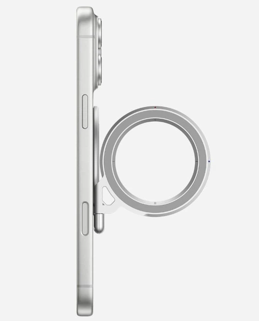 Подставка магнитная для смартфона универсальная Aulumu G09 Infinite 360° Magnetic Stand Вращение по 3 осям для iPhone 12-17 Серебро - изображение 9