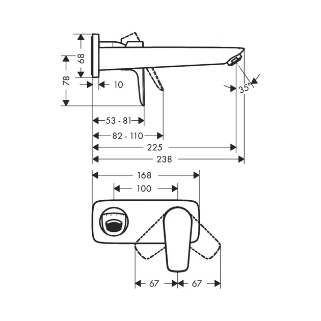 Hansgrohe Talis E Смеситель для умывальника, хром (71734000) - изображение 3