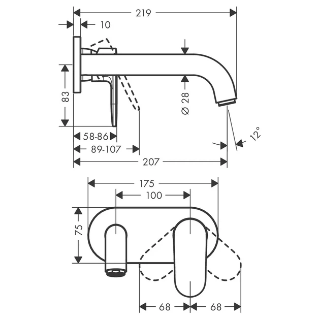 HANSGROHE Vernis Shape Смеситель для умывальника, хром (71578000) - Фото 3 HANSGROHE Vernis Shape Смеситель для умывальника, хром (71578000) - изображение 3