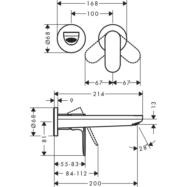Hansgrohe Rebris S Смеситель для умывальника, хром (72528000) - Фото 5 Hansgrohe Rebris S Смеситель для умывальника, хром (72528000) - изображение 5