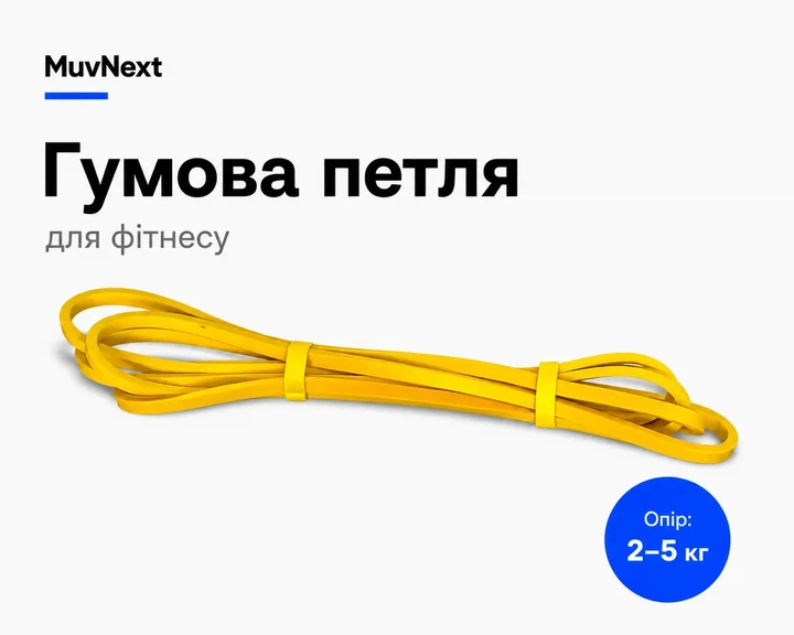 Резиновые петли набор 2-54кг (5 шт) MuvNext резинки для подтягиваний и фитнеса - Фото 4 Резиновые петли набор 2-54кг (5 шт) MuvNext резинки для подтягиваний и фитнеса - изображение 4