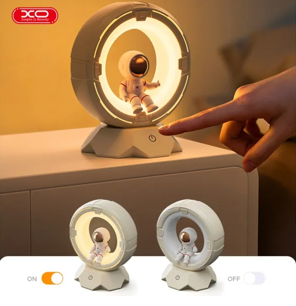 Детский ночник XO OZ12 Космонавт аккумуляторный, силиконовый LED светильник Космонавт для детей, ночник в детскую комнату - изображение 5