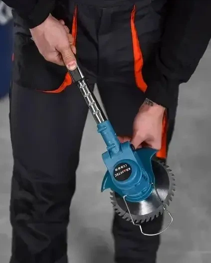 Набор садового инструмента Krafftec 48V 6Ah аккумуляторный триммер и мини пила сучкорез 2в1 с двумя аккумуляторами для кошения травы сорняков кустарников и обрезки веток - Фото 9 Набор садового инструмента Krafftec 48V 6Ah аккумуляторный триммер и мини пила сучкорез 2в1 с двумя аккумуляторами для кошения травы сорняков кустарников и обрезки веток - изображение 9