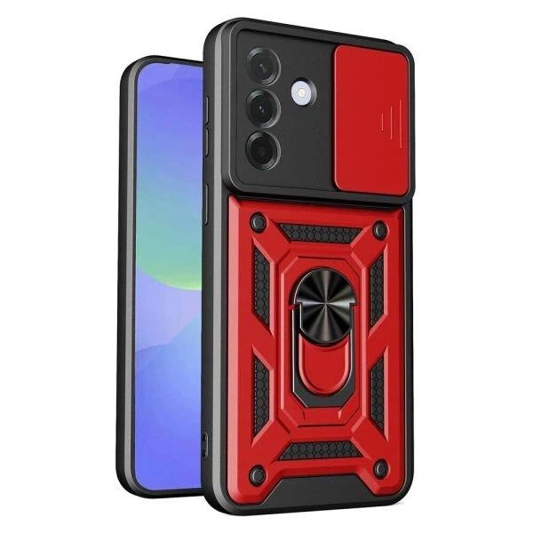 Протиударний чохол Armor Ring + захиcт камери для Samsung Galaxy A57 (A576) case Simon червоний - Фото 1 Протиударний чохол Armor Ring + захиcт камери для Samsung Galaxy A57 (A576) case Simon червоний - изображение 1