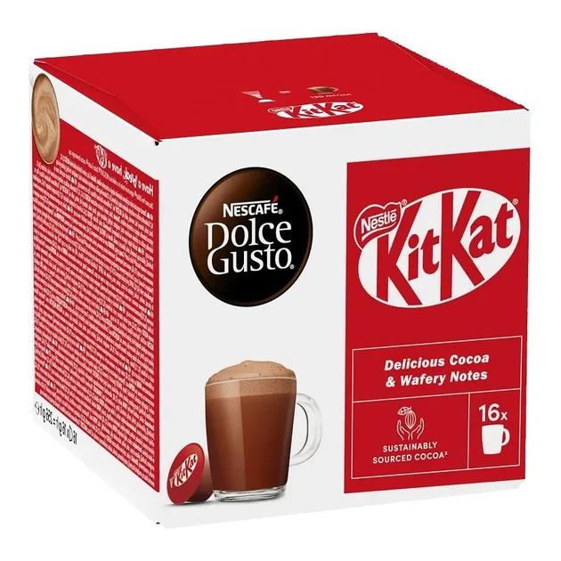 Капсули какао Nescafe Dolce Gusto Kit Kat нескафе дольче густо кіт кат 16 капсул - Фото 2 Капсули какао Nescafe Dolce Gusto Kit Kat нескафе дольче густо кіт кат 16 капсул - зображення 2