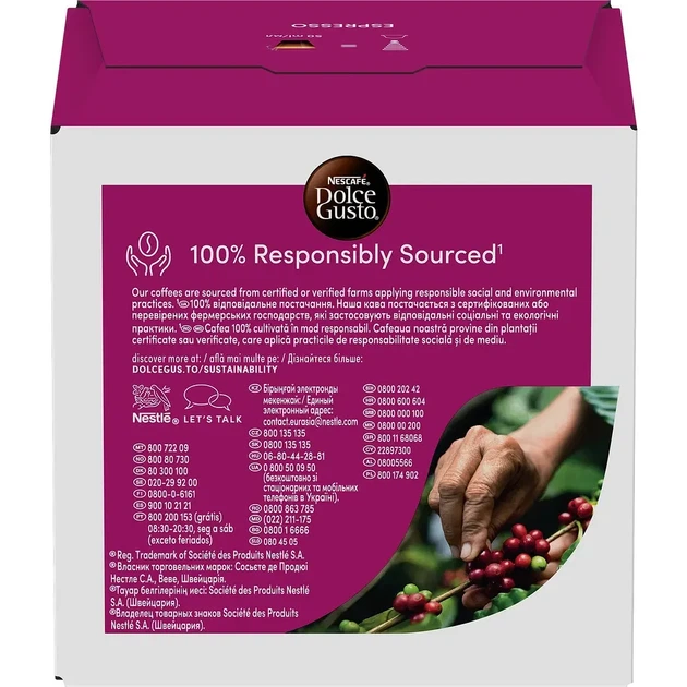 Капсули Nescafe Dolce Gusto Espresso нескафе дольче густо еспрессо 16 капсул - Фото 4 Капсули Nescafe Dolce Gusto Espresso нескафе дольче густо еспрессо 16 капсул - зображення 4
