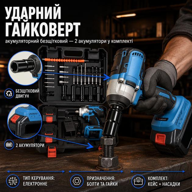 Аккумуляторный ударный гайковерт - изображение 3