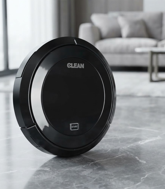 Робот пилосос Clean Smart Robot 1500W акумуляторний для сухого прибирання з віртуальною стіною чорний - Фото 11 Робот пилосос Clean Smart Robot 1500W акумуляторний для сухого прибирання з віртуальною стіною чорний - зображення 11