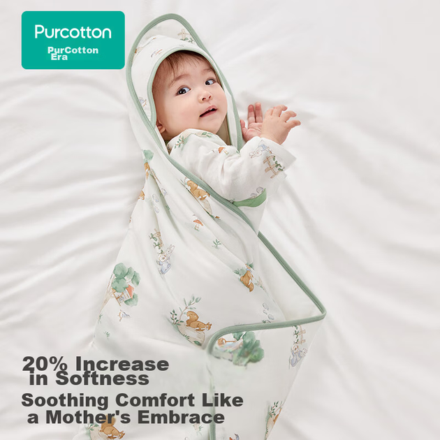 Пеленка PurCotton для новорожденных из хлопка всесезонная со слоником, 90 см - изображение 11