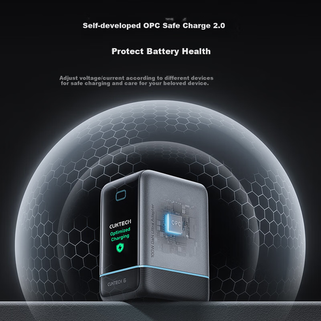Зарядное устройство CUKTECH No.6 GaN 100 Вт многопортовое с дисплеем, для iPhone 17 - Фото 5 Зарядное устройство CUKTECH No.6 GaN 100 Вт многопортовое с дисплеем, для iPhone 17 - изображение 5