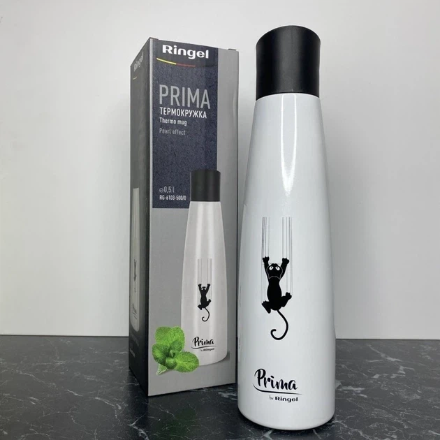 Термокружка RINGEL Prima pearl 0.5 л, белая - Фото 7 Термокружка RINGEL Prima pearl 0.5 л, белая - изображение 7