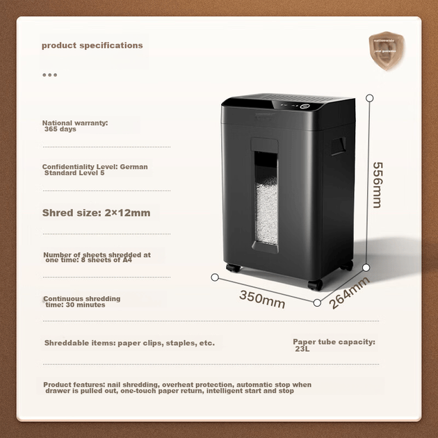 Шредер Deli 23LGA511, рівень 5, 8 аркушів, офісний - Фото 11 Шредер Deli 23LGA511, рівень 5, 8 аркушів, офісний - зображення 11