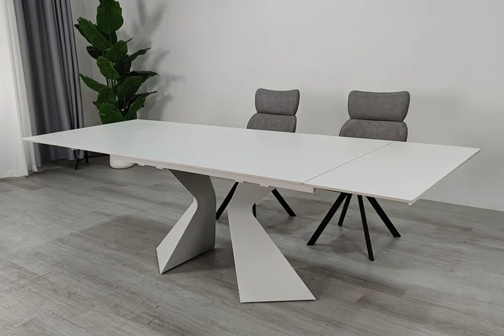 Стол раскладной LAURA CERAMIC 160(240)x90 см керамика белый матовый - Фото 2 Стол раскладной LAURA CERAMIC 160(240)x90 см керамика белый матовый - изображение 2