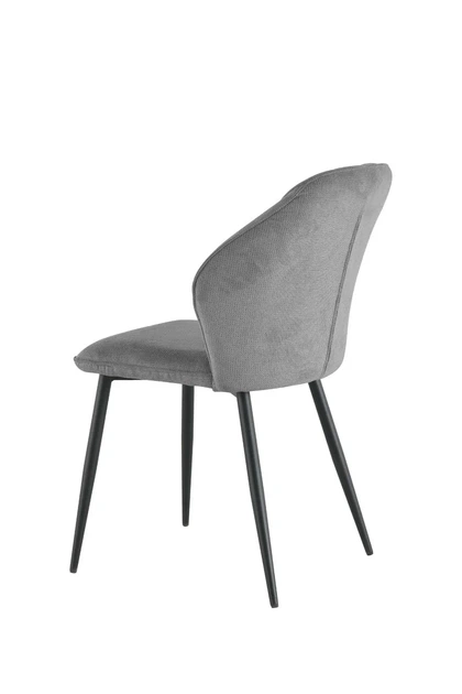 Стул NEIL чёрный каркас серая ткань 86x47x60 см - изображение 5
