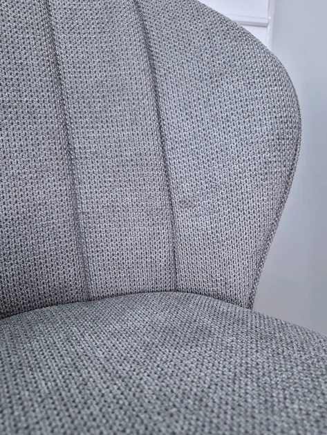 Стул NEIL чёрный каркас серая ткань 86x47x60 см - изображение 7