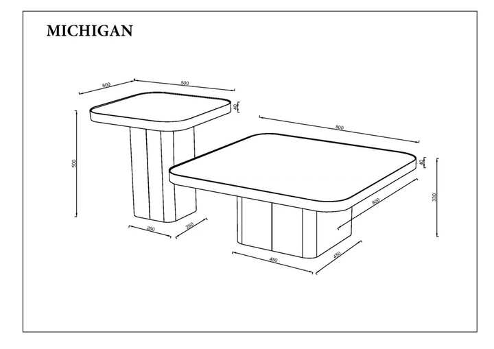 Журнальный столик MICHIGAN 80х80х33 см белый глянец с эффектом мрамора керамика черные ножки - Фото 7 Журнальный столик MICHIGAN 80х80х33 см белый глянец с эффектом мрамора керамика черные ножки - изображение 7