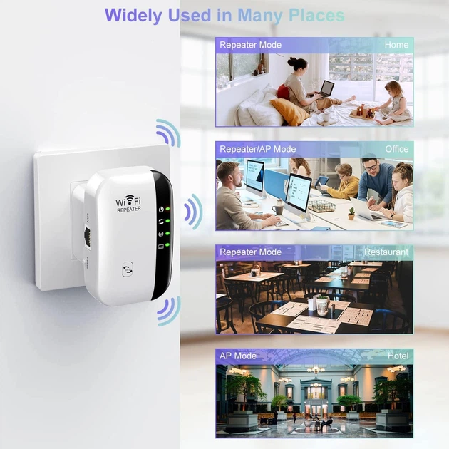 Усилитель сигнала Wi-Fi Wireless-N, компактный репитер с поворотной вилкой 2dBi - изображение 8