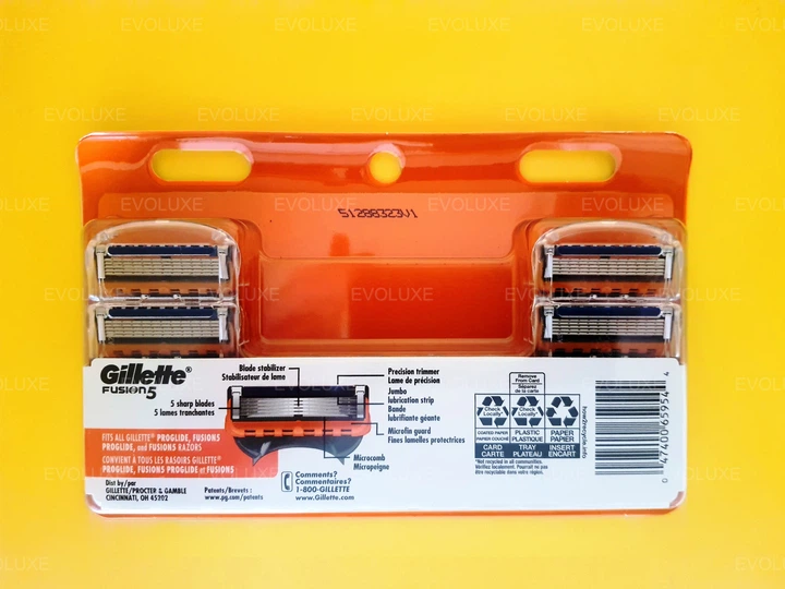 Сменные касеты для бритья Gillette Fusion5 (упаковка 12 шт.) — картриджи для бритвы Fusion - Фото 2 Сменные касеты для бритья Gillette Fusion5 (упаковка 12 шт.) — картриджи для бритвы Fusion - изображение 2