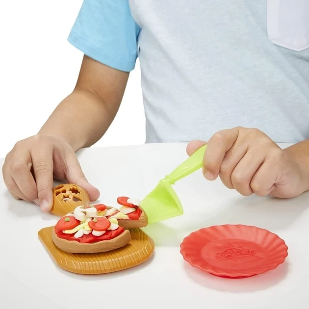 Набор для лепки Печем пиццу Play-Doh Hasbro (F4373) — Пластилин с аксессуарами Пицца - изображение 6
