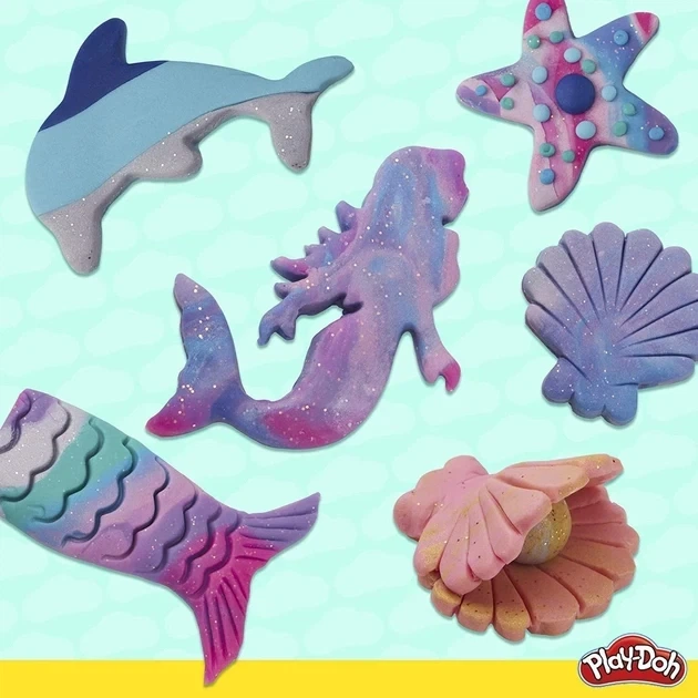 Набор для лепки Морская тема Play-Doh Hasbro (F1200FF2) — 13 баночек пластилина и формочки - Фото 3 Набор для лепки Морская тема Play-Doh Hasbro (F1200FF2) — 13 баночек пластилина и формочки - изображение 3